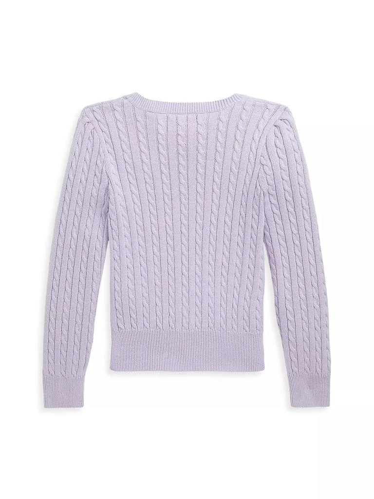 商品Ralph Lauren|Little Girl's & Girl's Cotton Cable-Knit Sweater,价格¥448,第3张图片详细描述