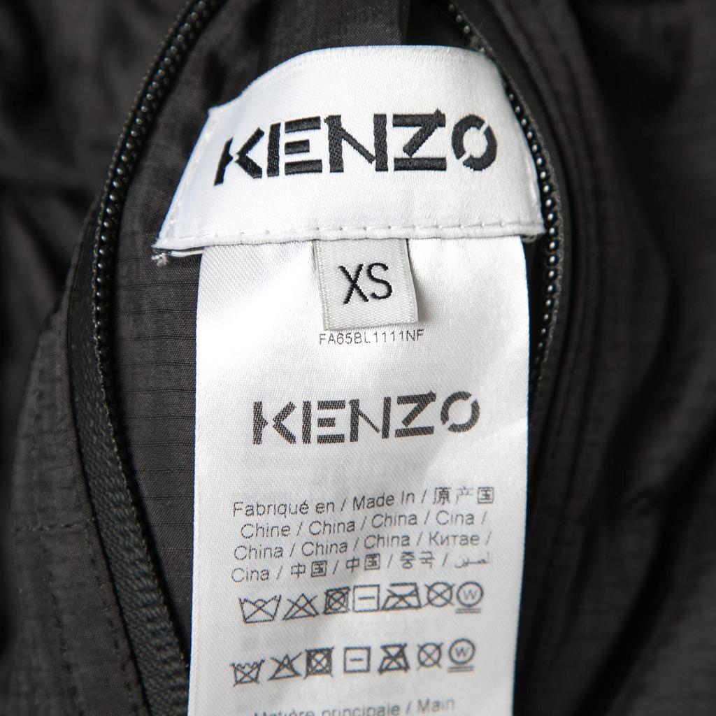 Kenzo Green & Black Synthetic Reversible Puffer Jacket XS商品第6张图片规格展示