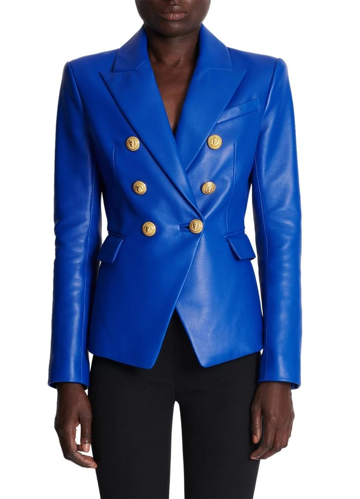 商品Balmain|双排扣皮革轻西装,价格¥20151,第2张图片详细描述