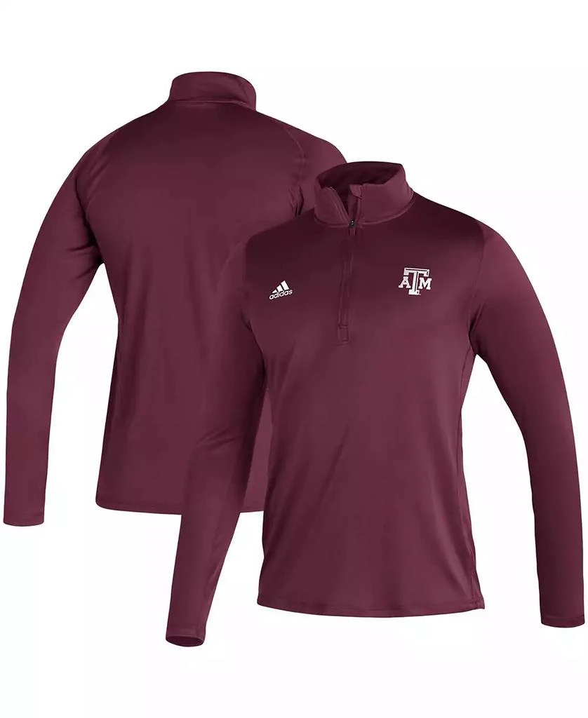 商品Adidas|Men's Maroon Texas A M Aggies Freelift Sport Raglan Quarter-Zip Jacket,价格¥333,第1张图片