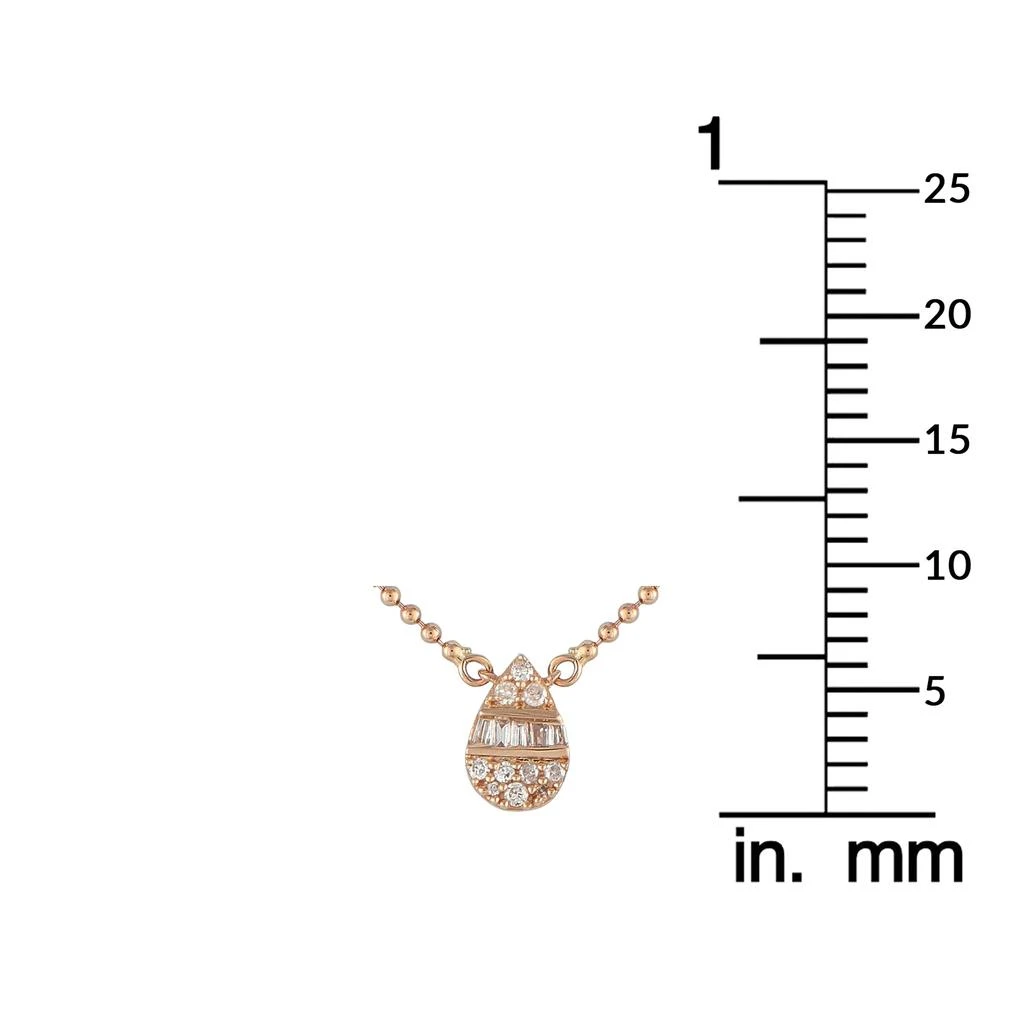 商品LB Exclusive|14K Rose Gold 0.11ct Diamond Necklace NK02102R,价格¥3507,第4张图片详细描述