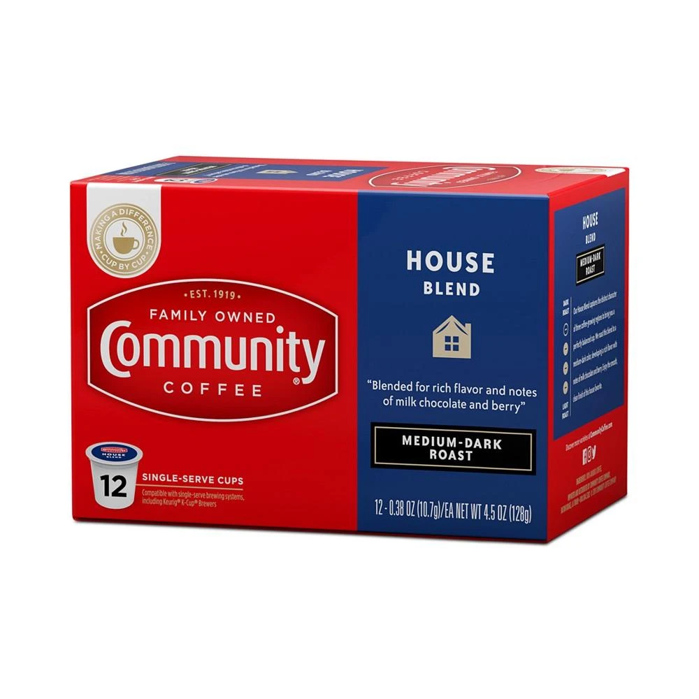 商品Community Coffee|House Blend Medium-Dark Roast Single Serve Pods, Keurig K-Cup Brewer Compatible, 72 Ct,价格¥567,第5张图片详细描述