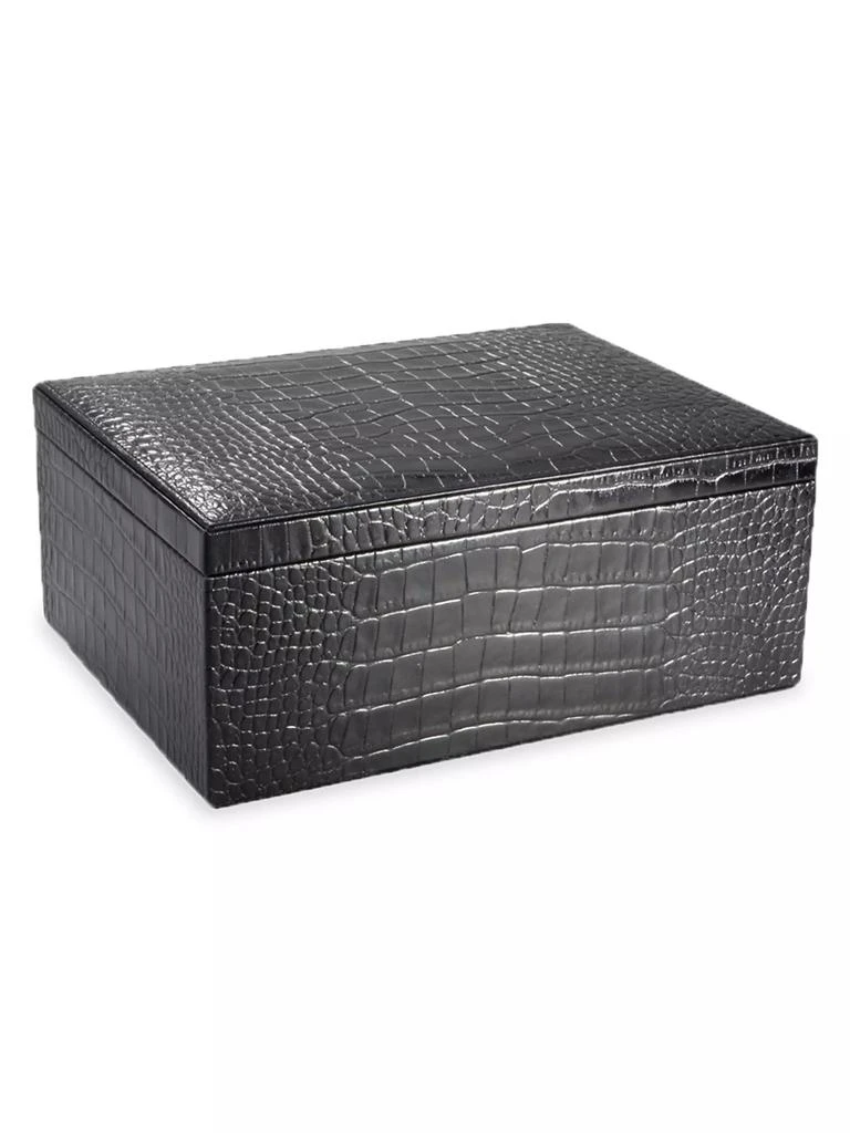 商品Graphic Image|Large Croc-Embossed Leather Box,价格¥1537,第1张图片