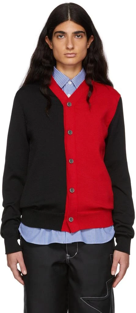 商品Comme des Garcons|Black & Red Contrast Cardigan,价格¥796,第1张图片