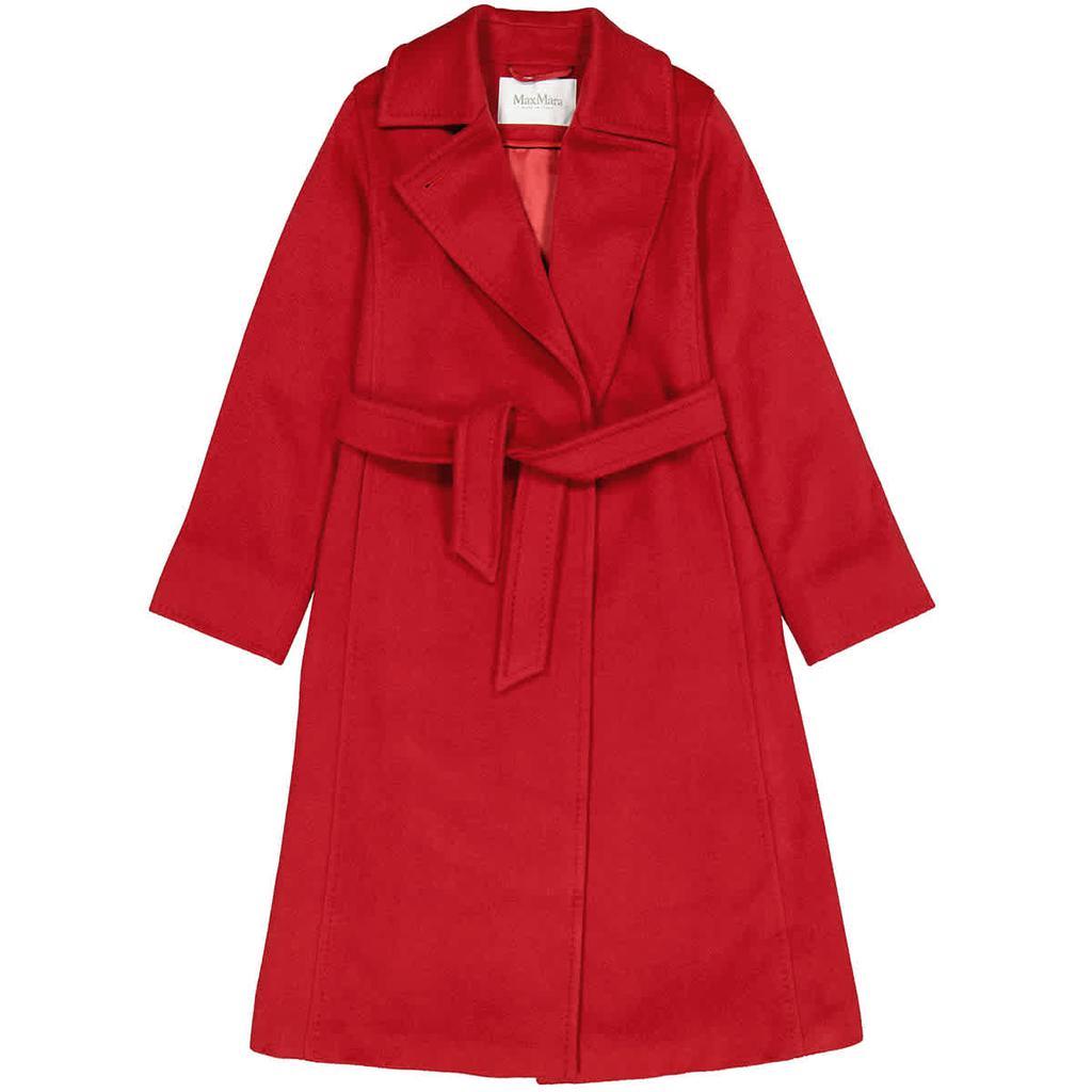 商品Max Mara|Red Manuela Camel Hair Belted Coat,价格¥11706,第1张图片