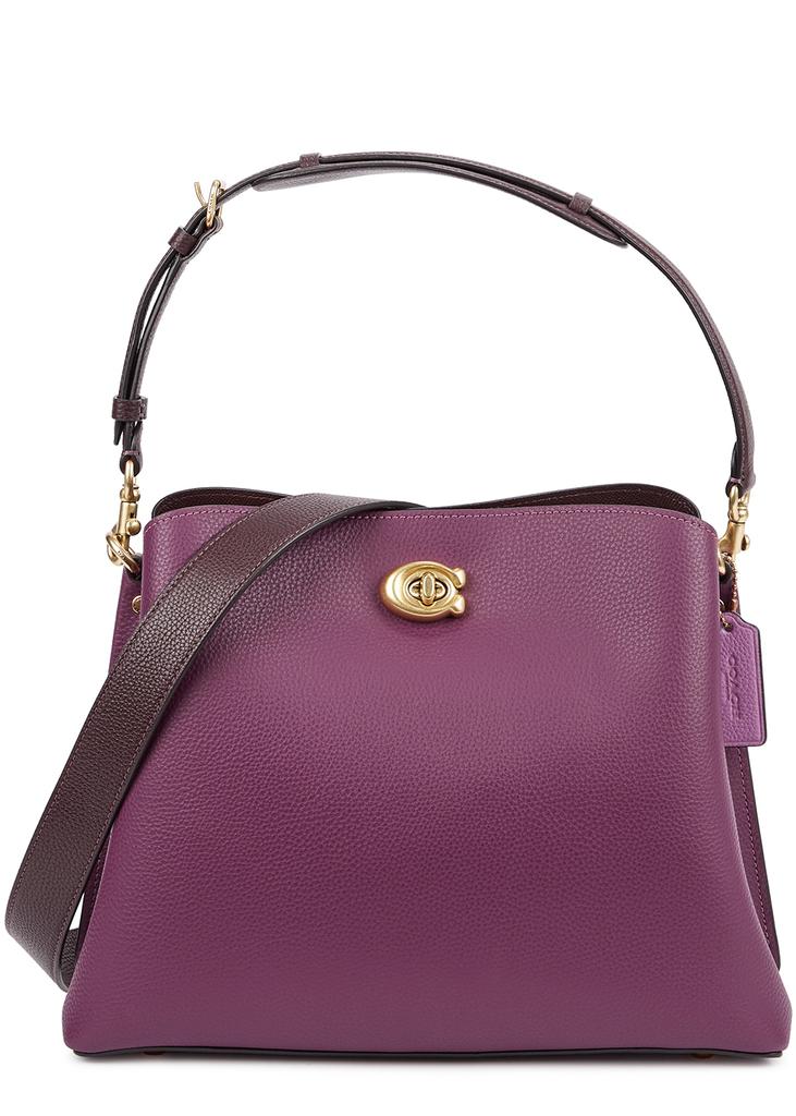 Willow purple leather shoulder bag商品第1张图片规格展示