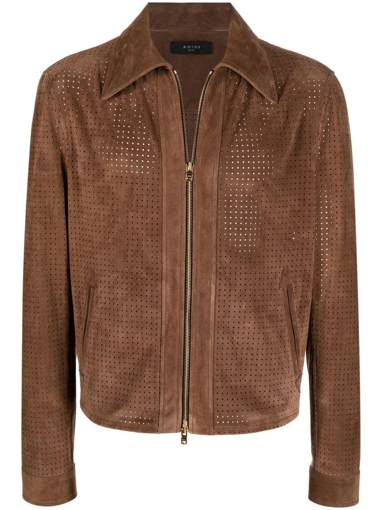 商品AMIRI|Fully-perforated leather jacket,价格¥9744,第1张图片