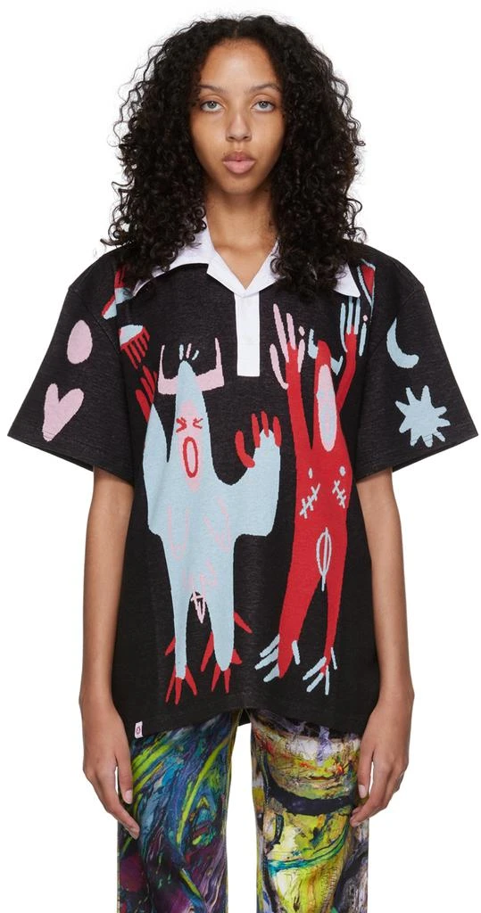 商品Charles Jeffrey Loverboy|Gray Cotton Polo,价格¥948,第1张图片