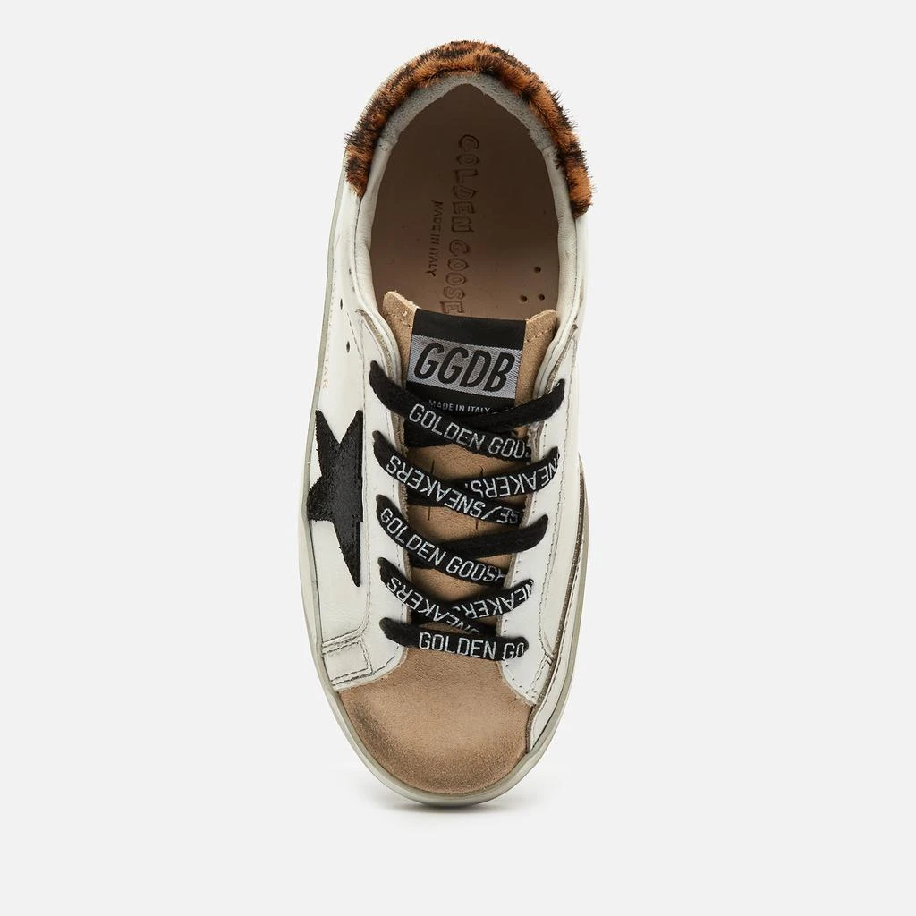 商品Golden Goose|Golden Goose Kids' Super Star Leather Trainers - White/Beige/Black/Beige Brown Leo,价格¥1133,第3张图片详细描述