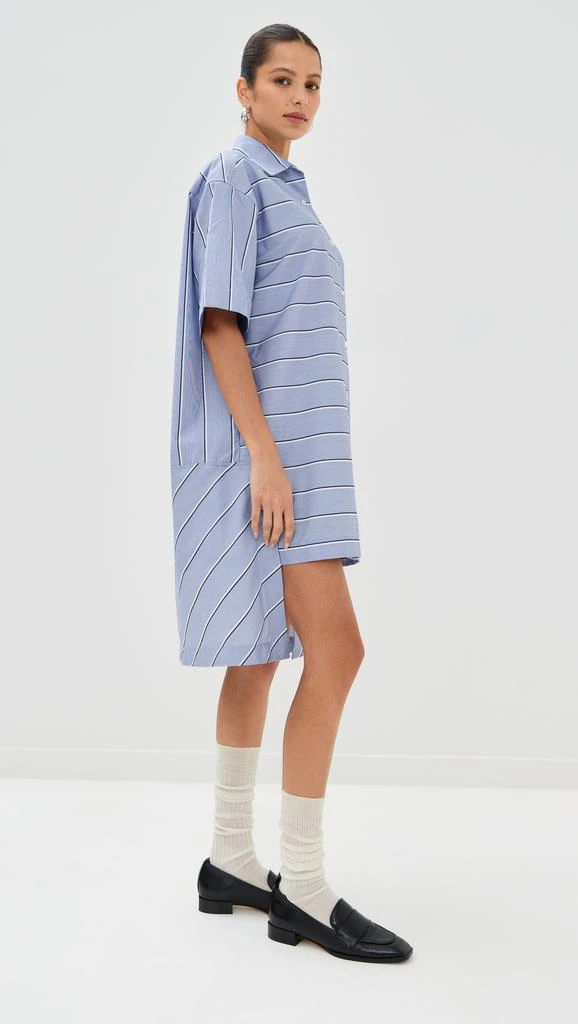 商品JW Anderson|Short Sleeve Step Hem Shirt Dress,价格¥1960,第3张图片详细描述