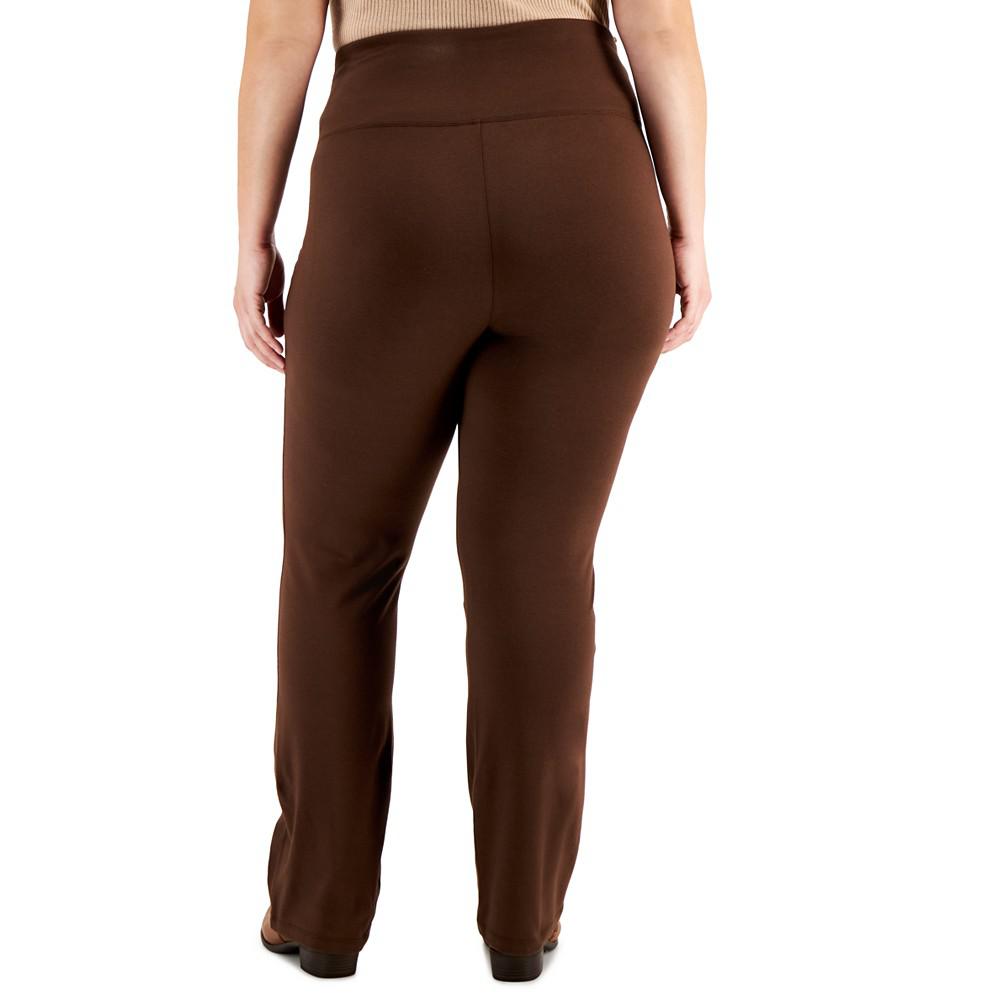 Plus Size High Rise Boot Cut Leggings, Created for Macy's商品第2张图片规格展示