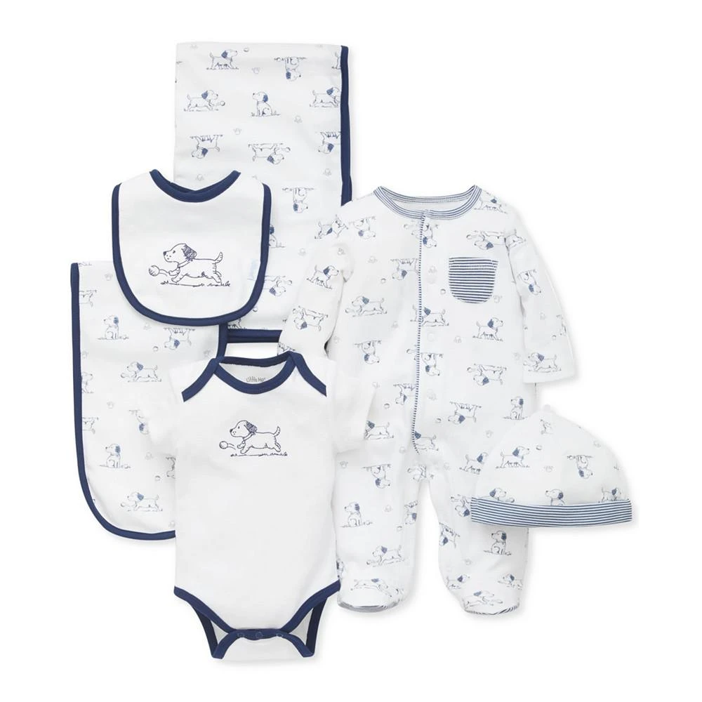 商品Little Me|Baby Boys Cotton Puppy Toile Gift Set, 6 Piece Set,价格¥372,第2张图片详细描述