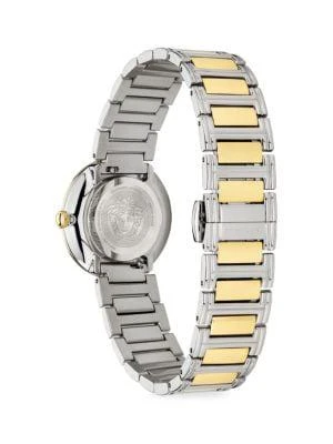 商品Versace|28MM Two Tone Stainless Steel Bracelet Watch,价格¥3731,第3张图片详细描述