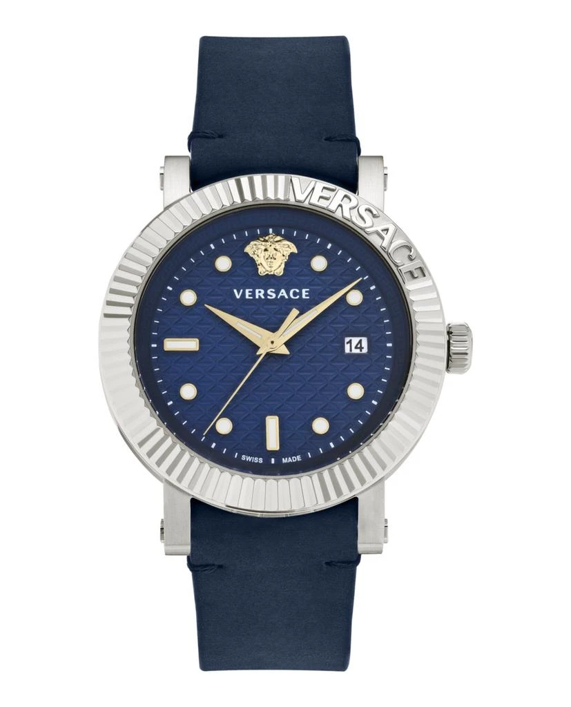 商品Versace|V-Classic Leather Watch,价格¥2725,第1张图片