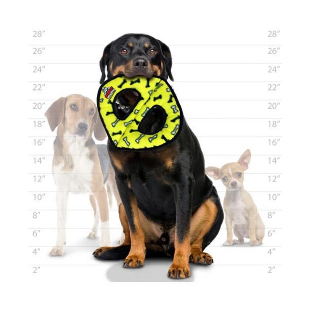 商品Tuffy|Ultimate 3WayRing Yellow Bone, Dog Toy,价格¥146,第3张图片详细描述