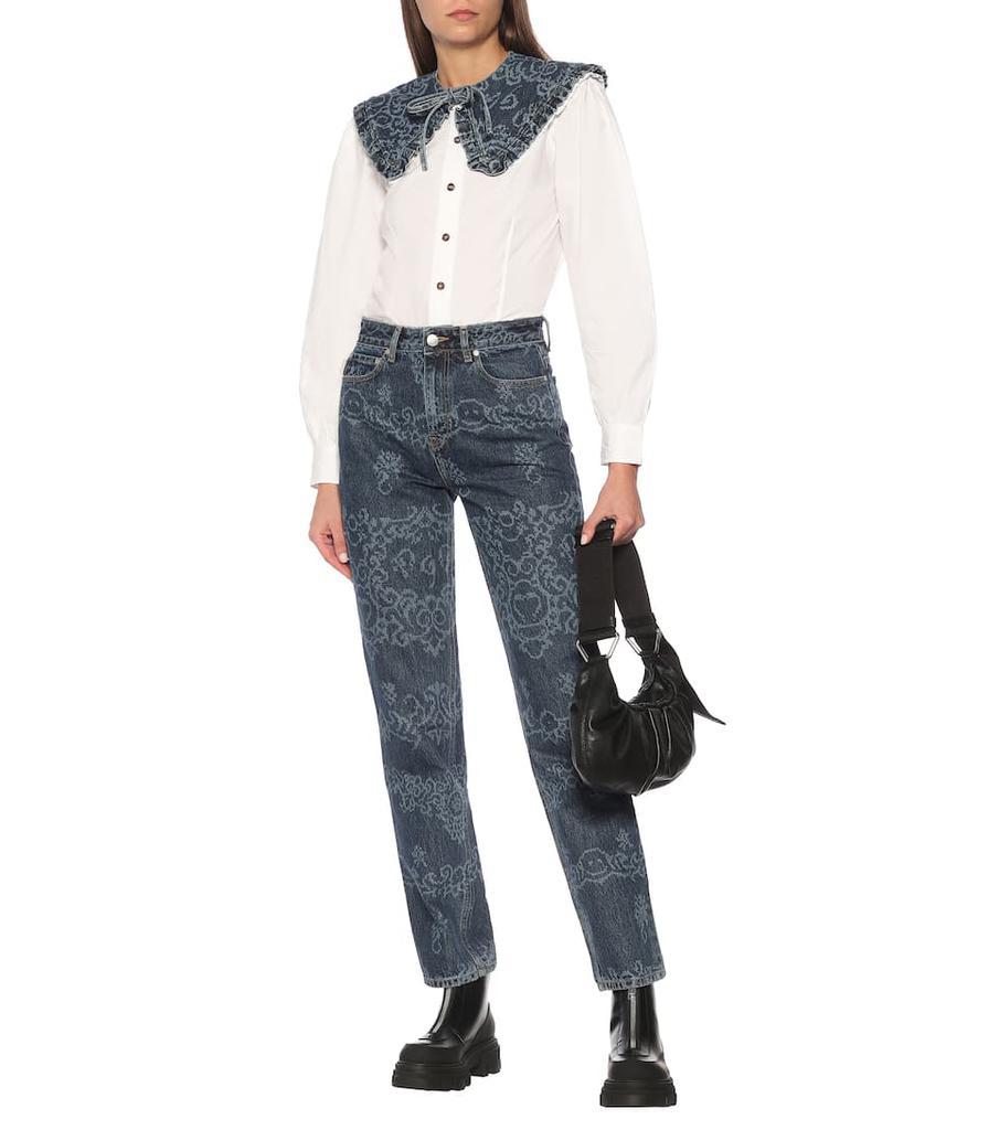 商品Ganni|印花高腰直筒牛仔裤,价格¥1735,第4张图片详细描述