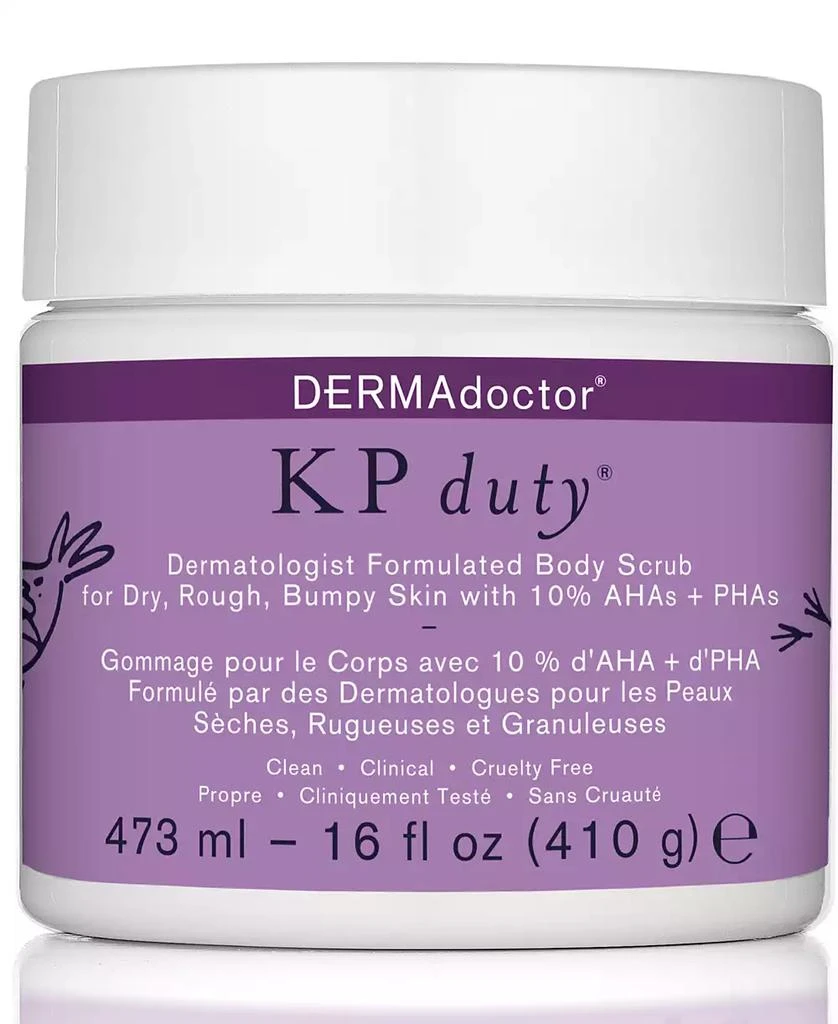 商品DERMAdoctor|KP Duty Dermatologist Formulated Body Scrub For Dry, Rough, Bumpy Skin, 16 oz.,价格¥395,第1张图片