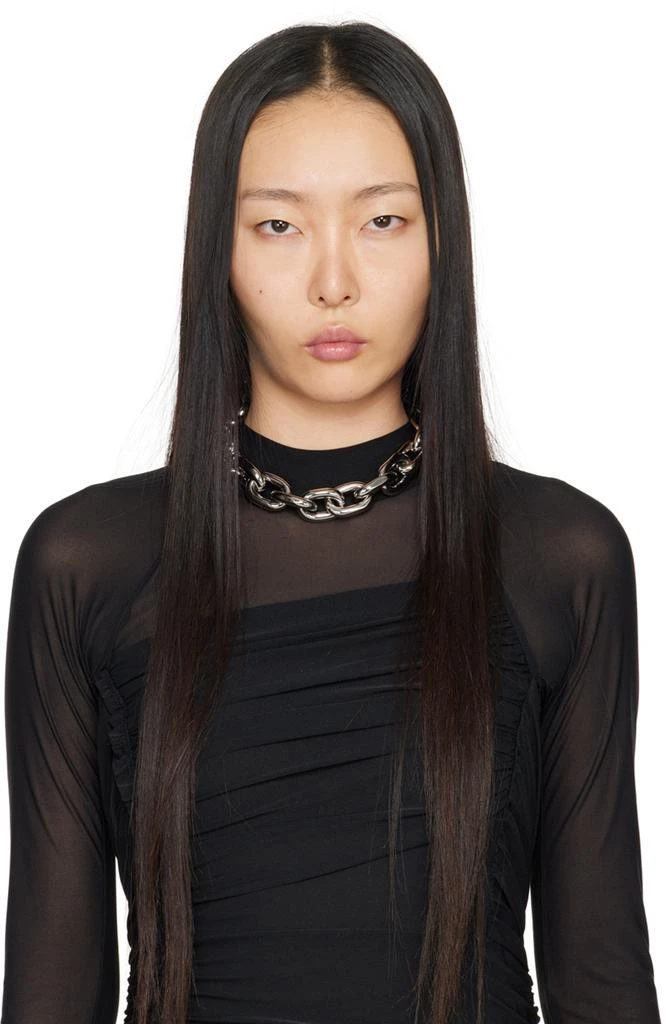 商品Rabanne|Silver XL Link Choker Necklace,价格¥2631,第2张图片详细描述
