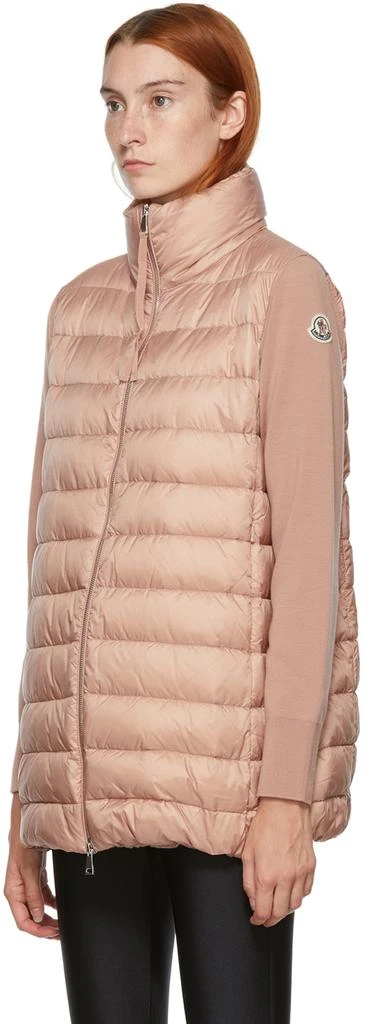 商品Moncler|Pink Down Padded Cardigan Jacket,价格¥8656,第4张图片详细描述