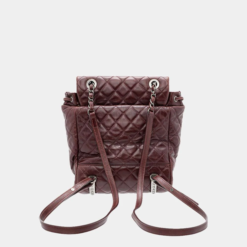 商品[二手商品] Chanel|Chanel Burgundy Paris-Salzburg Small Mountain Backpack,价格¥30952,第3张图片详细描述