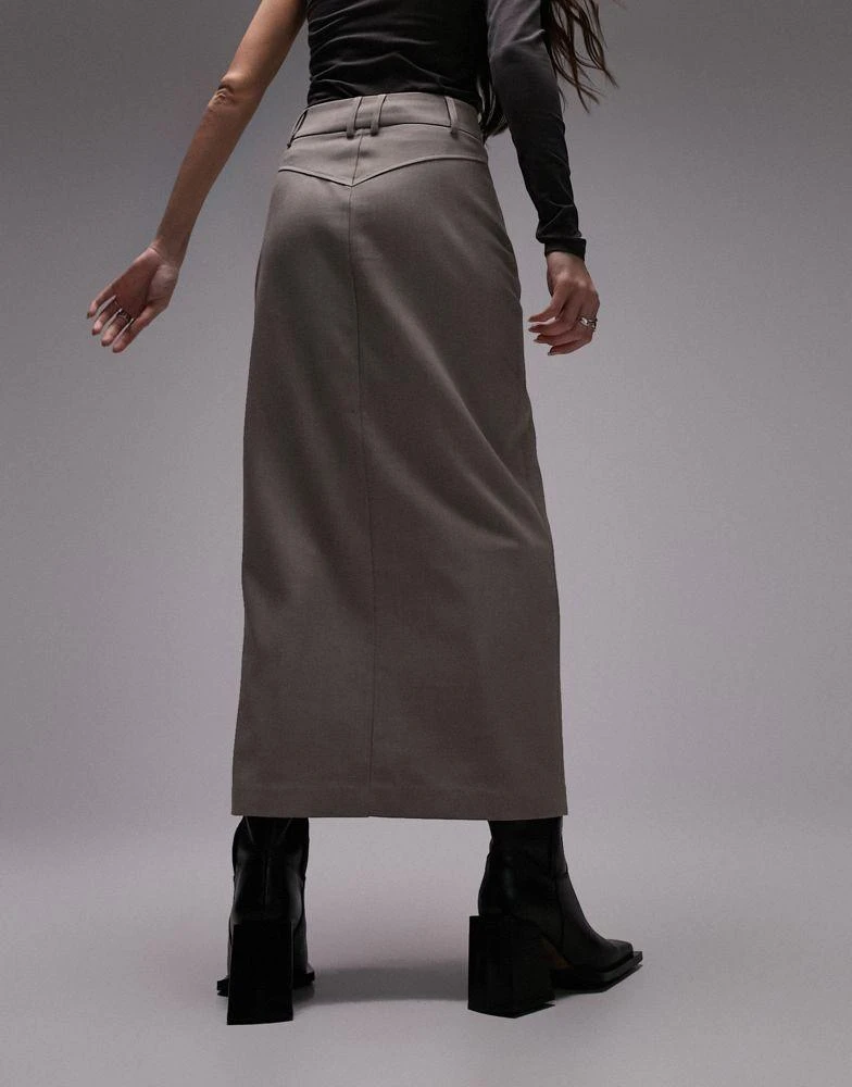 商品Topshop|Topshop long pencil skirt in grey,价格¥441,第2张图片详细描述
