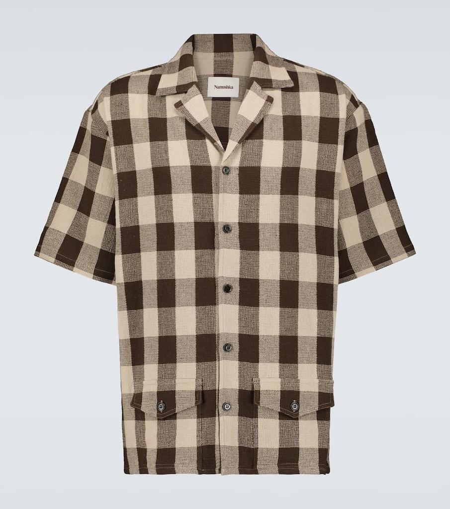 商品Nanushka|短袖棉质混纺衬衫,价格¥1481,第1张图片