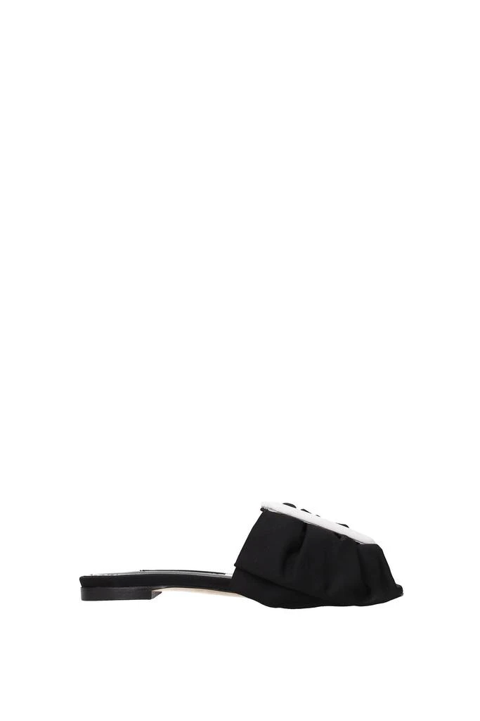 商品Manolo Blahnik|Slippers and clogs flariabi Fabric Black,价格¥2777,第1张图片