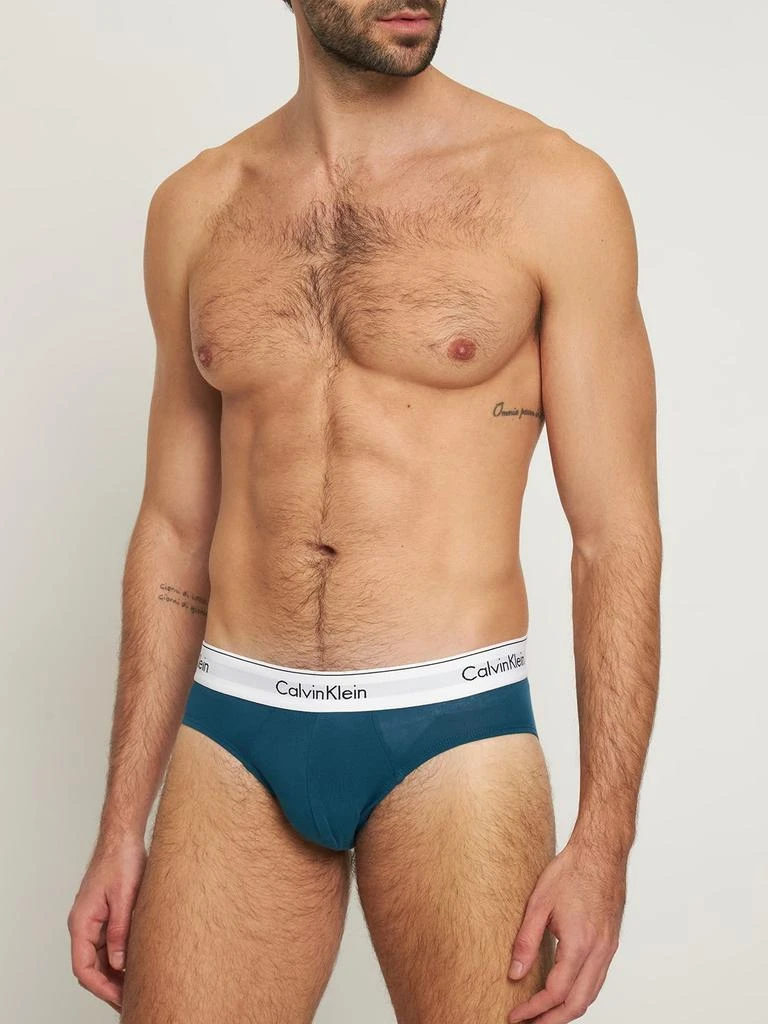 商品Calvin Klein|Pack Of 3 Logo Band Cotton Briefs,价格¥293,第3张图片详细描述