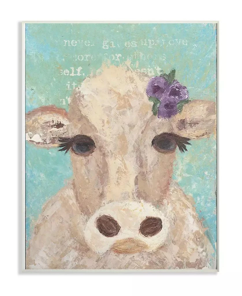 商品Stupell Industries|Cow Painterly Portrait Wall Plaque Art, 10" x 15",价格¥344,第1张图片