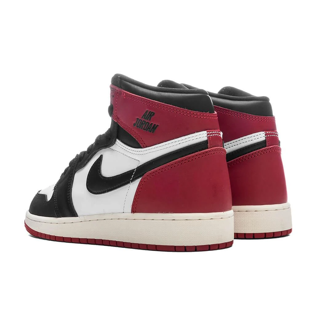 商品Jordan|Air Jordan 1 Retro High OG 'Black Toe Reimagined' (GS)  - White/Black/Varsity Red/Sail,价格¥822,第3张图片详细描述