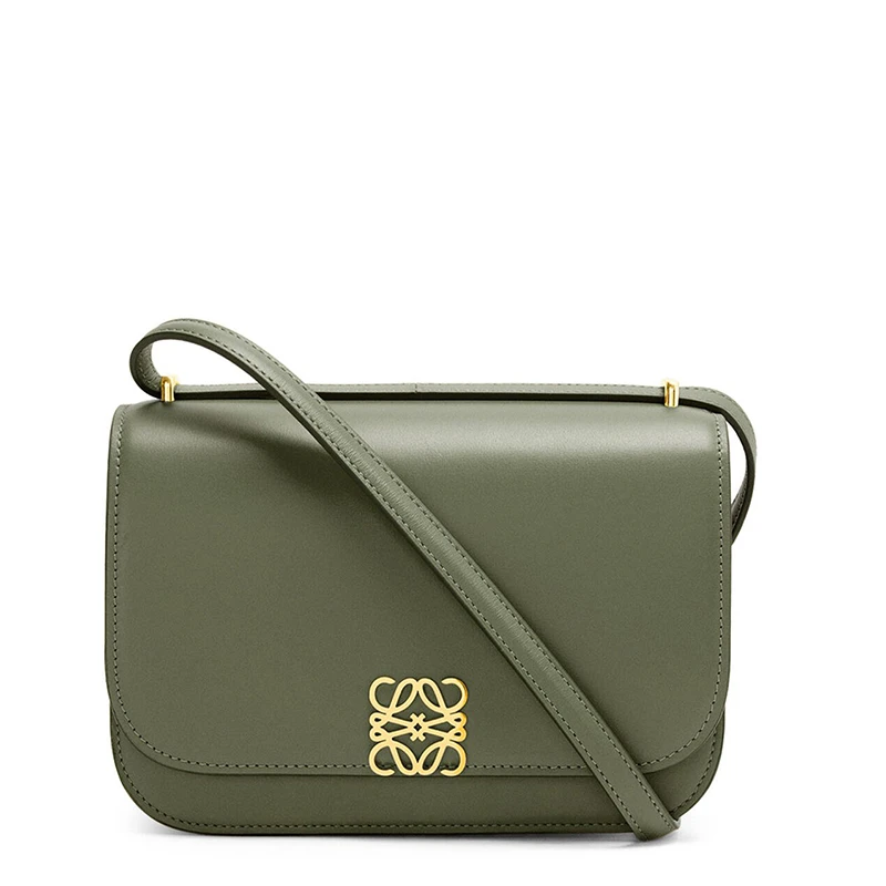 商品Loewe|LOEWE/罗意威 21秋冬款 Goya系列 女士小号鳄梨绿真丝小牛皮金属徽标磁扣单肩斜挎包A896N09X01-3949,价格¥23789,第1张图片