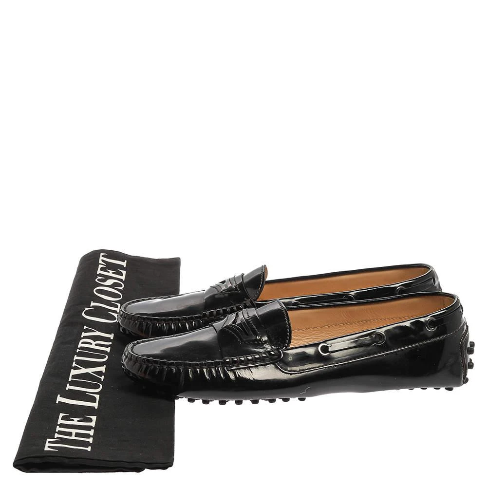 Tod's Black Patent Leather Penny Slip On Loafers Size 37.5 商品