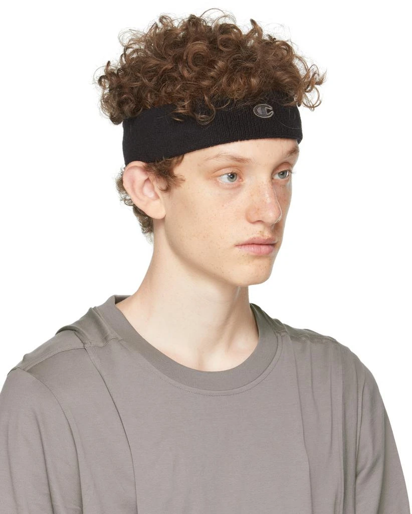 商品Rick Owens|Black Champion Edition Terrycloth Headband,价格¥218,第2张图片详细描述