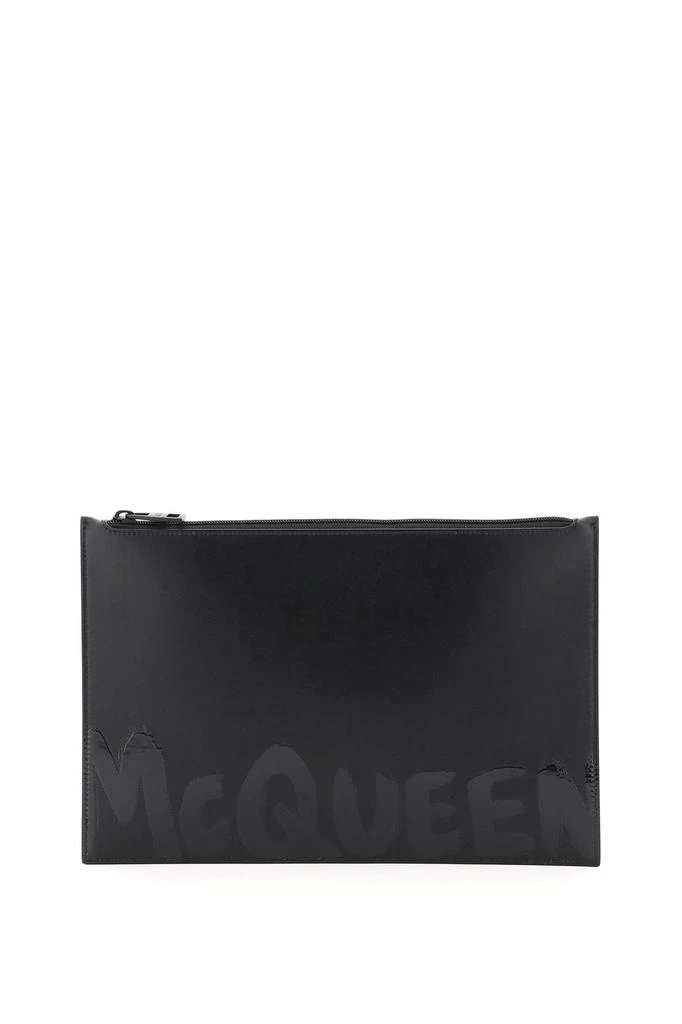 商品Alexander McQueen|Alexander mcqueen graffiti flat pouch,价格¥2049,第1张图片