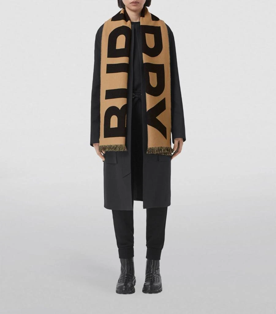 商品Burberry|Wool Logo Scarf,价格¥2991,第2张图片详细描述