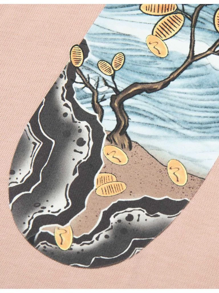 商品Evisu|Pink Cotton Pine Daicock T-shirt,价格¥1316,第4张图片详细描述