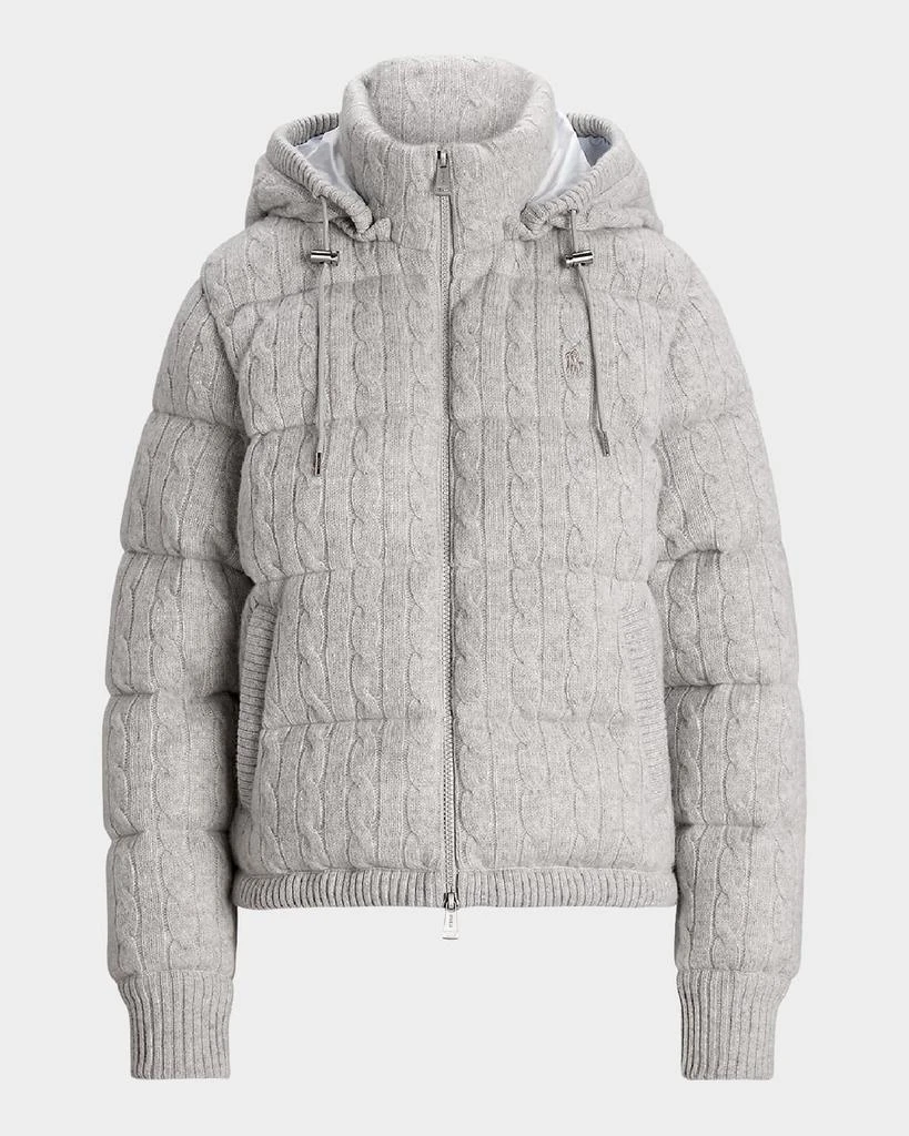 商品Ralph Lauren|Cable-Knit Hooded Down Coat,价格¥5389,第1张图片