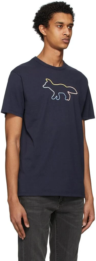 商品Maison Kitsune|Navy Rainbow Profile Fox T-Shirt,价格¥527,第2张图片详细描述