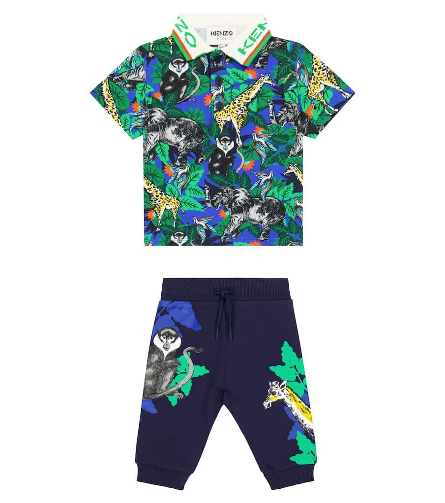 商品Kenzo|婴幼儿 — 印花棉质衬衫与运动裤,价格¥664,第1张图片