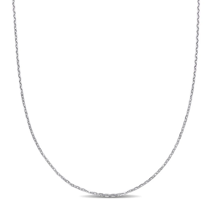 商品Amour|1.2mm Diamond-cut Cable Chain Necklace In 14K White Gold - 16 In,价格¥1488,第1张图片