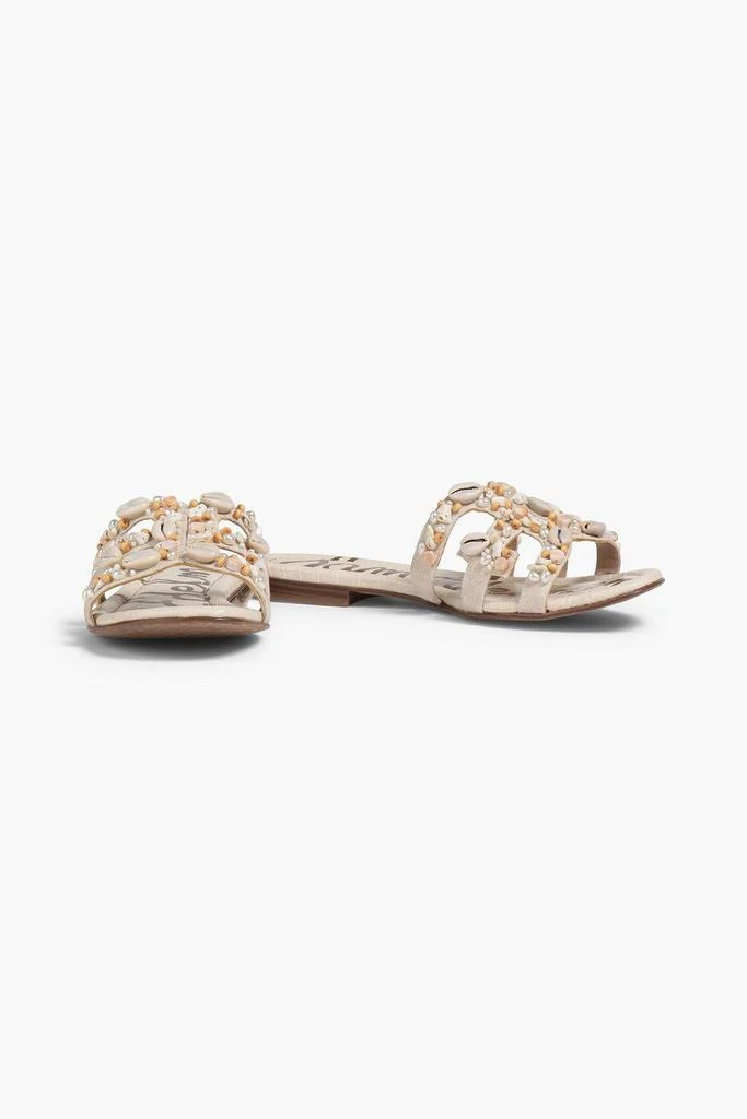 商品Sam Edelman|Bay embellished canvas sandals,价格¥448,第2张图片详细描述