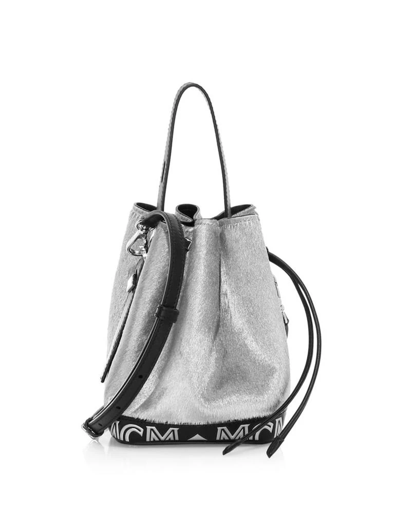 商品MCM|Mini Milano Lux Drawstring Calf Hair Bucket Bag,价格¥5433,第1张图片