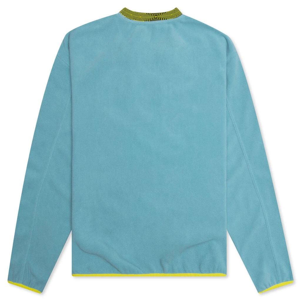 商品Brain Dead|Brain Dead Evil Eyes Polar Fleece Mock Neck Shirt - Light Blue,价格¥548,第2张图片详细描述