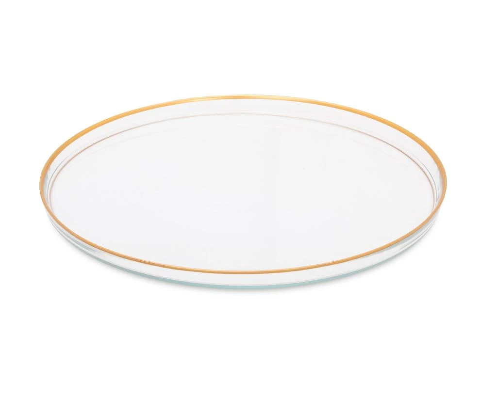商品Classic Touch Decor|12.75"D Set of 4 Glass Chargers with Gold Rim,价格¥1018,第1张图片