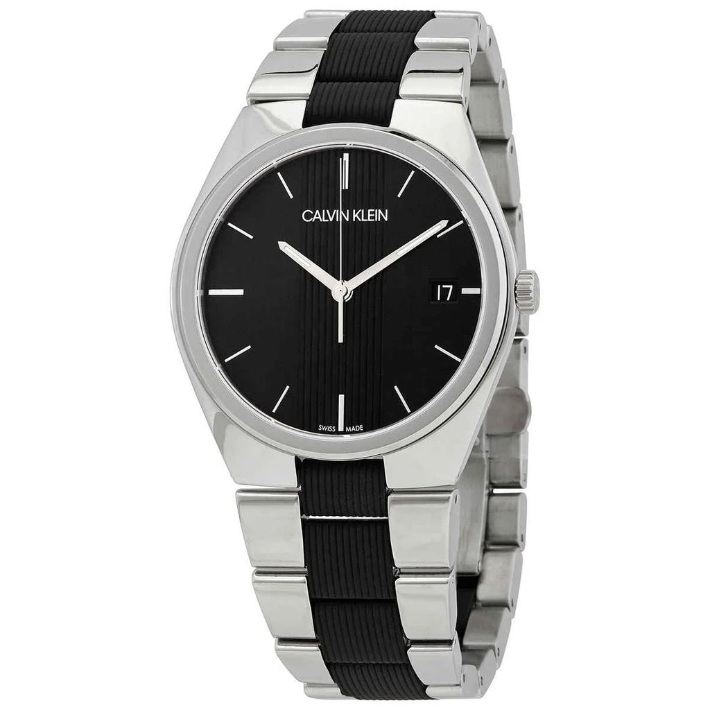 商品Calvin Klein|Calvin Klein Contra Quartz Black Dial Mens Watch K9E211B1,价格¥373,第1张图片