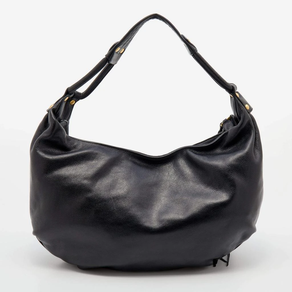 商品[二手商品] Salvatore Ferragamo|Salvatore Ferragamo Black Leather Tassel Detail Hobo,价格¥2478,第4张图片详细描述