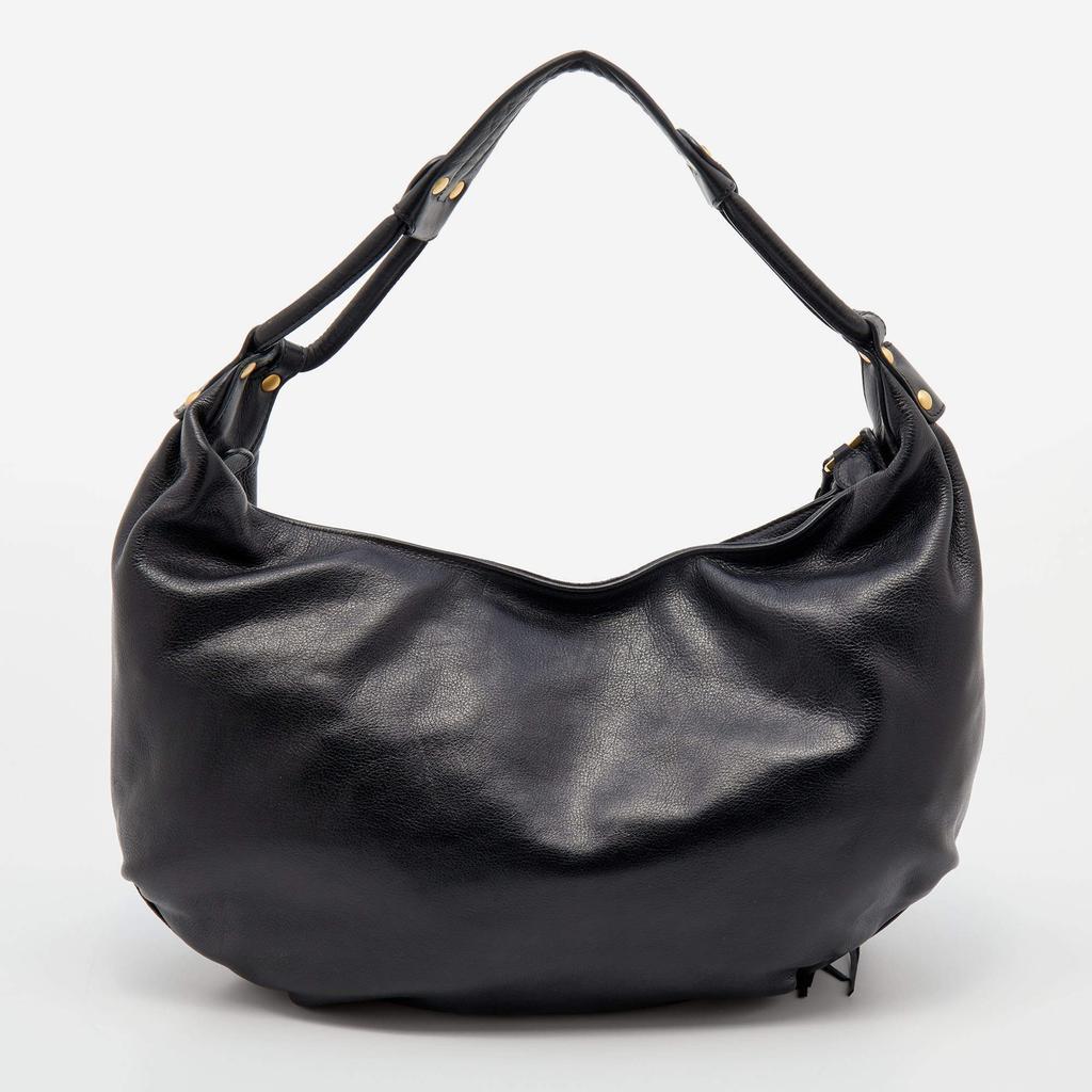 商品[二手商品] Salvatore Ferragamo|Salvatore Ferragamo Black Leather Tassel Detail Hobo,价格¥2715,第6张图片详细描述