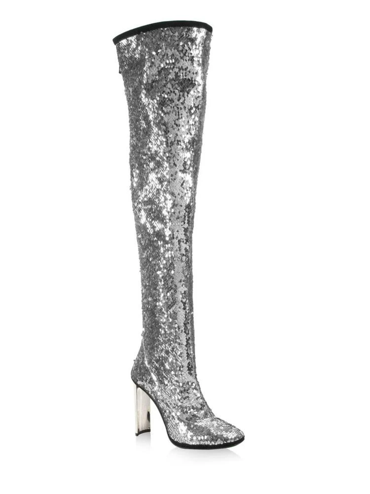 商品Giuseppe Zanotti|Sequin Metallic Over-The-Knee Boots,价格¥4785,第1张图片