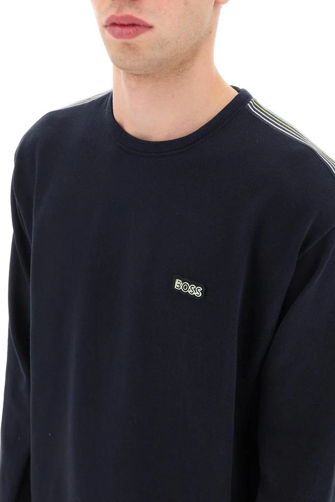 商品Hugo Boss|LIGHT SWEATSHIRT WITH KNIT INSERTS,价格¥452,第5张图片详细描述