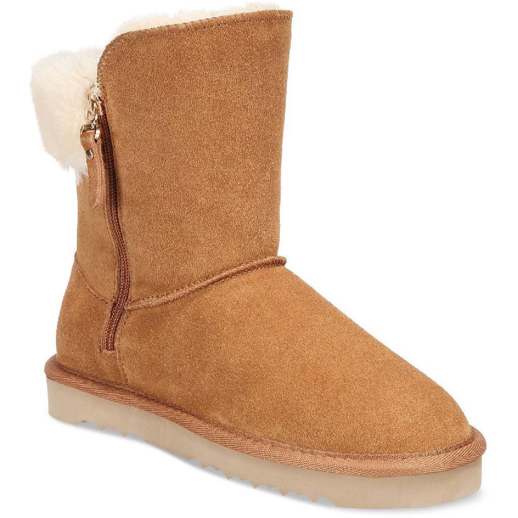 商品Style & Co|Style & Co. Womens Leather Ankle Winter & Snow Boots,价格¥364-¥408,第1张图片